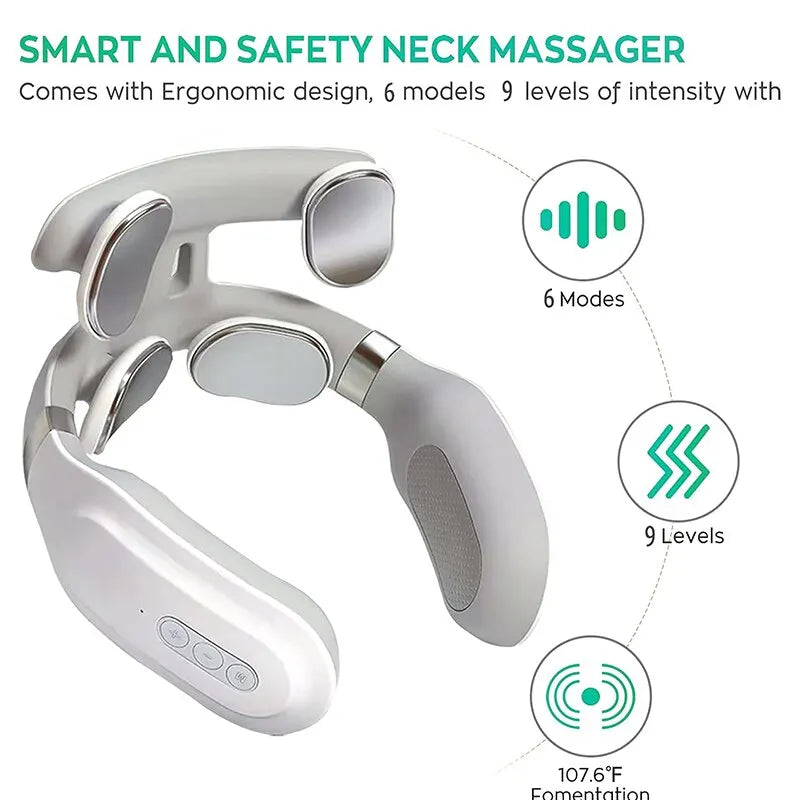 Neck Massager – 4D Smart Heating & Vibration Therapy